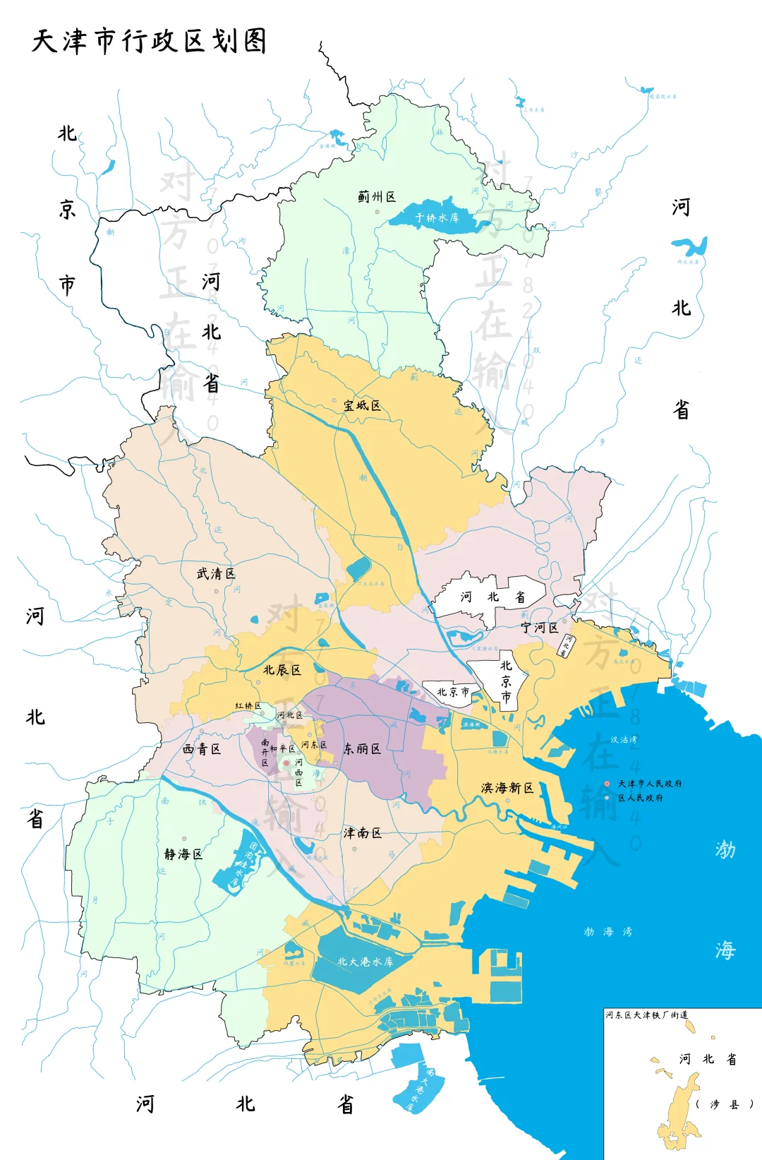天津市行政区划图