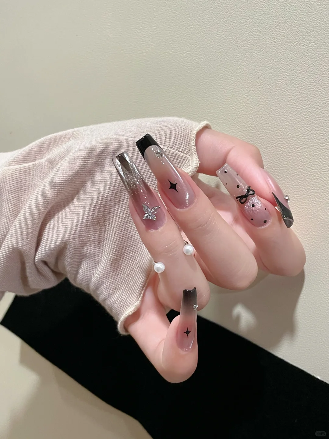 新美甲 look♡♩?甜酷辣妹•ins韩系星星美甲