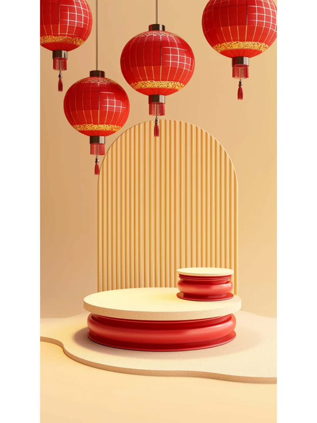 金色 | 新年元旦电商展台背景
