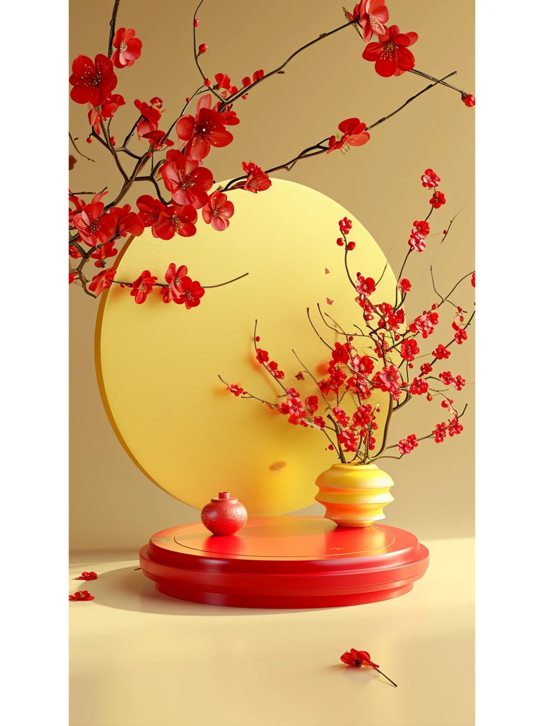 金色 | 新年元旦电商展台背景