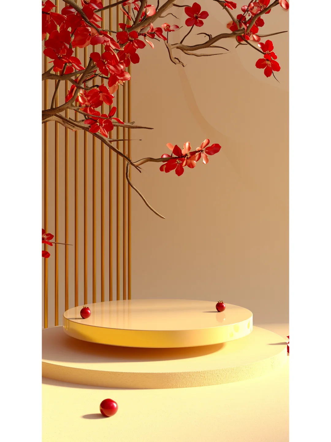 金色 | 新年元旦电商展台背景
