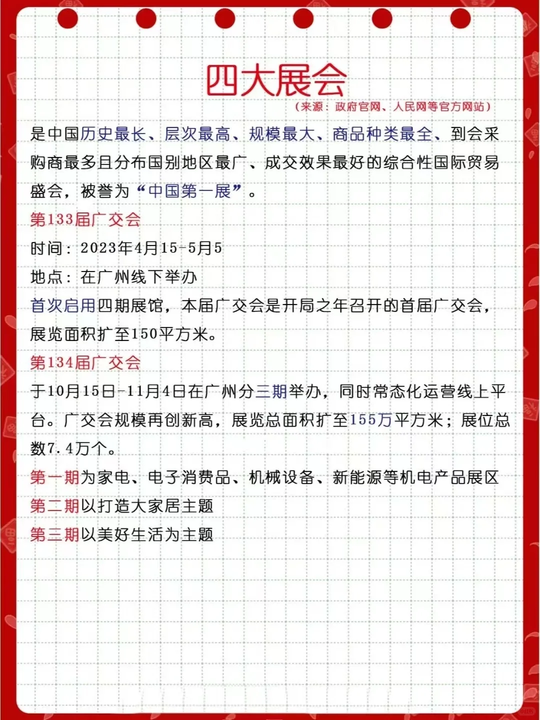 四大展会，军队文职公基知识