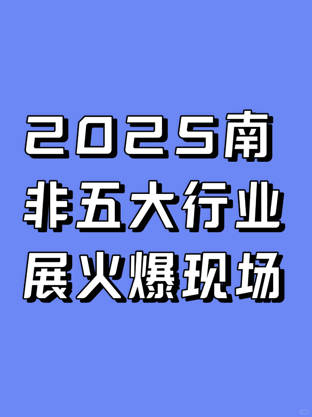 2025年南非五大行业展火爆现场