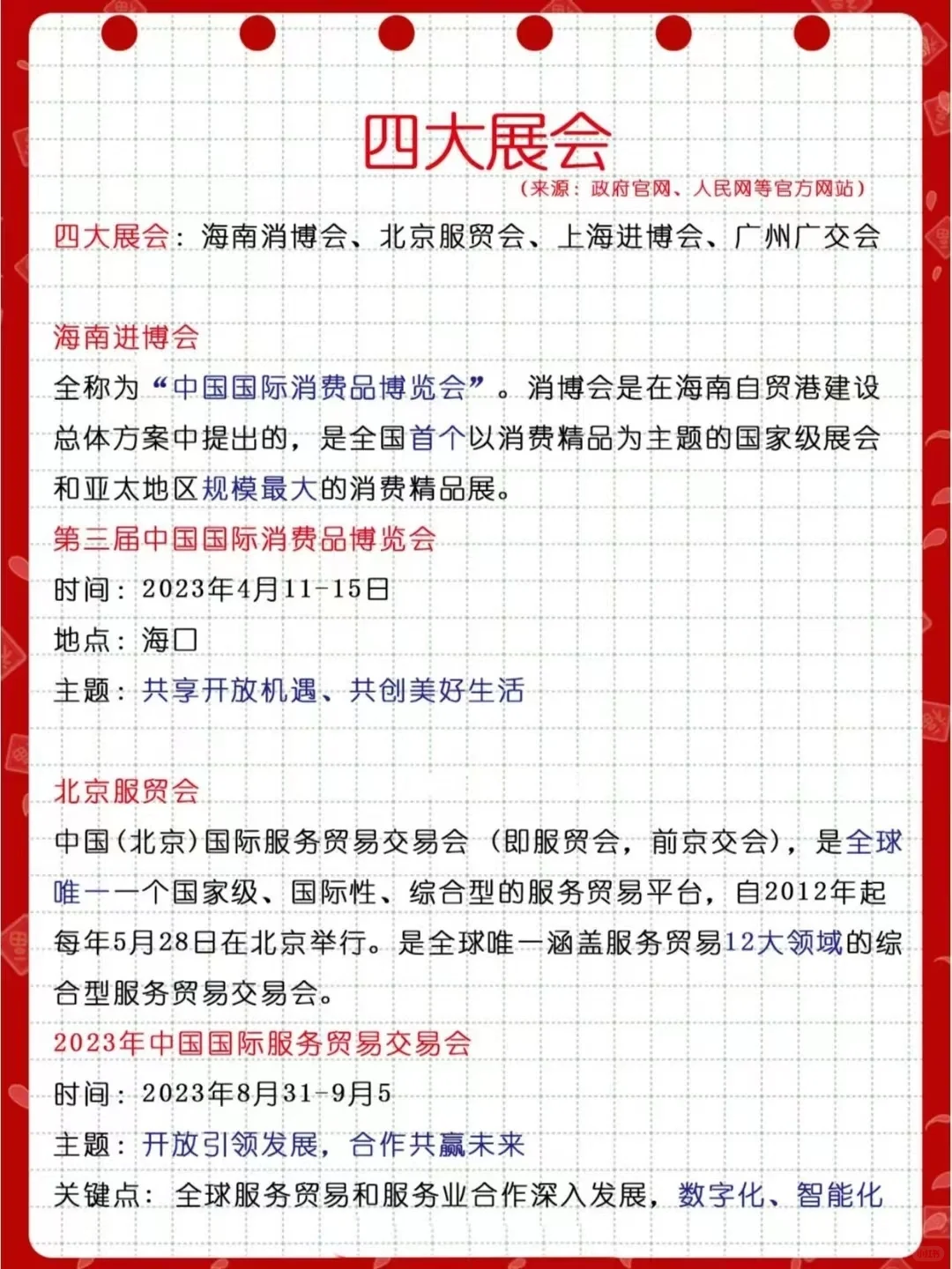 四大展会，军队文职公基知识