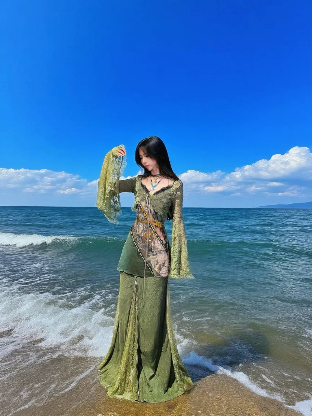 绿野仙踪?植物系女巫?‍♀️复古海边穿搭