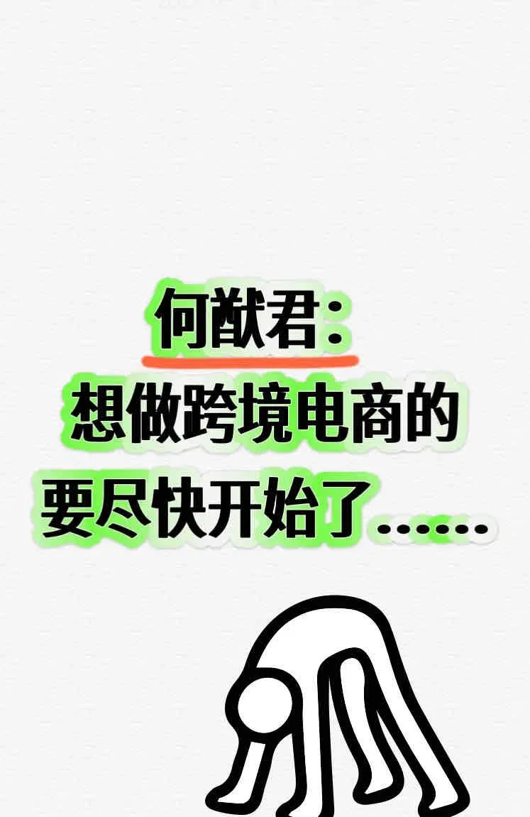 想过跨境电商的要开始了……