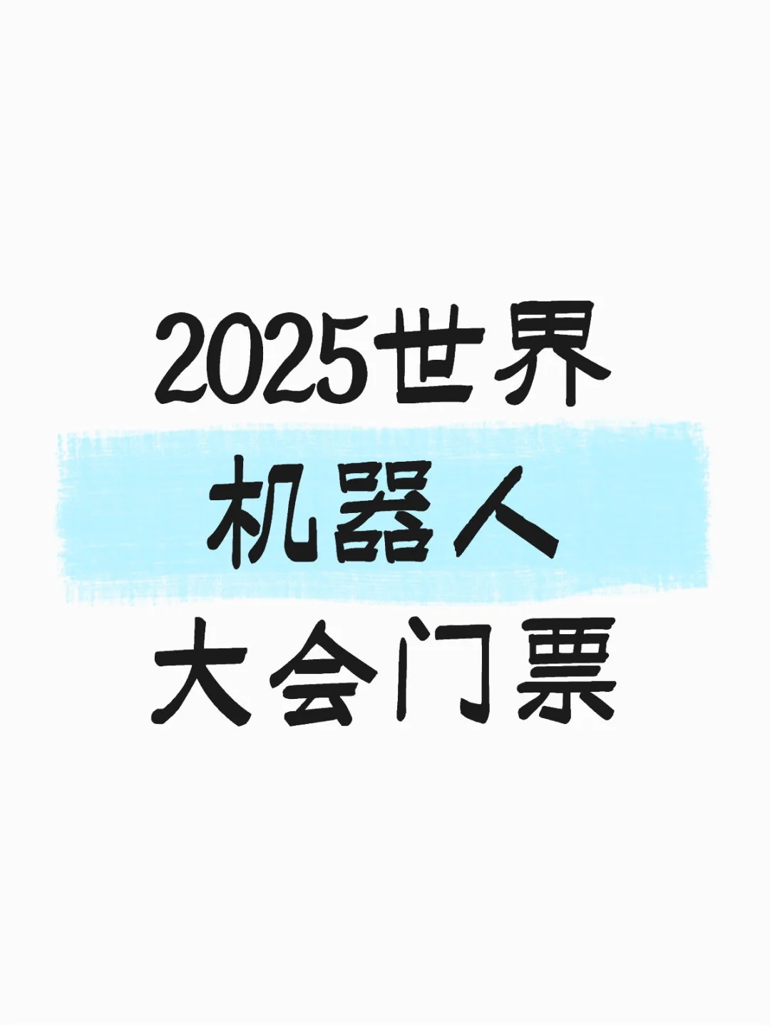 2025世界机器人大会门票