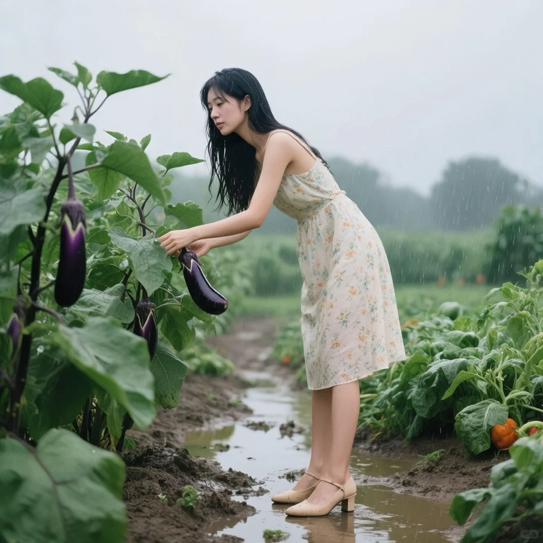 茄子地里出美女～