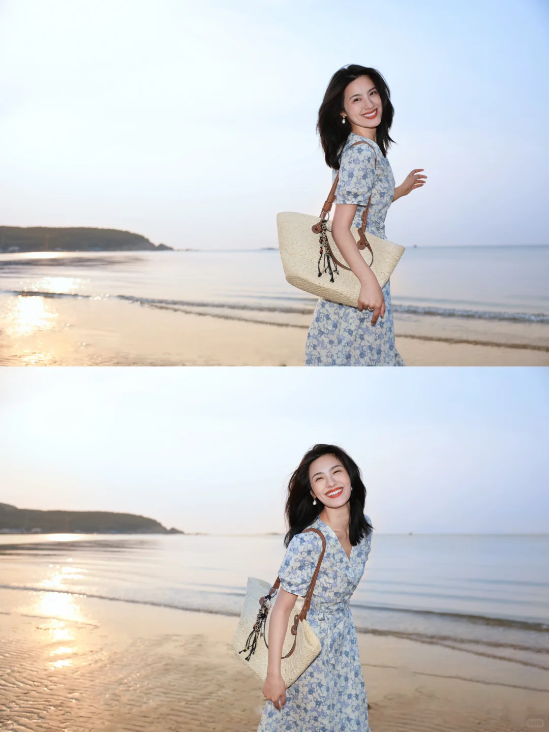在海边享受片刻浪漫