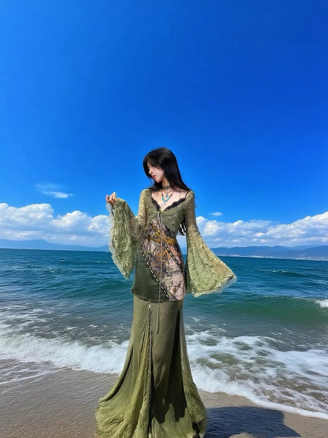 绿野仙踪?植物系女巫?‍♀️复古海边穿搭