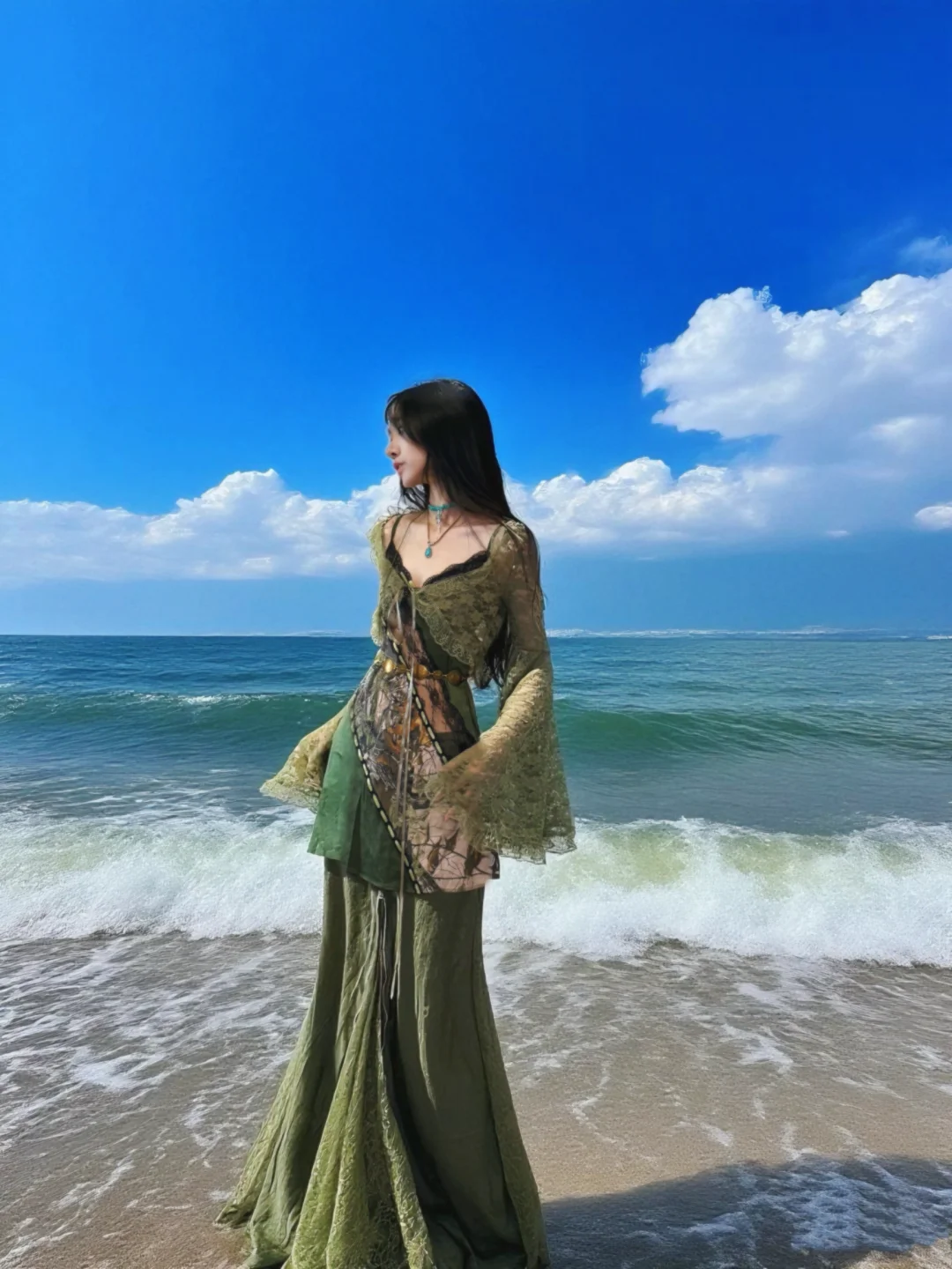 绿野仙踪?植物系女巫?‍♀️复古海边穿搭