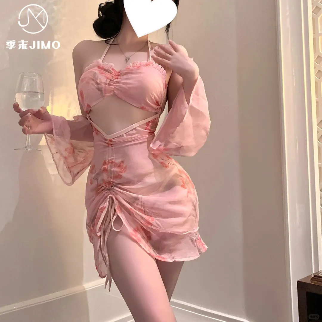 甜美印花睡裙