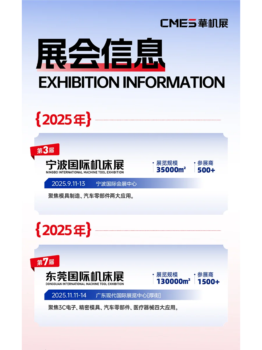 ?机加工人2025不能错过的展会！