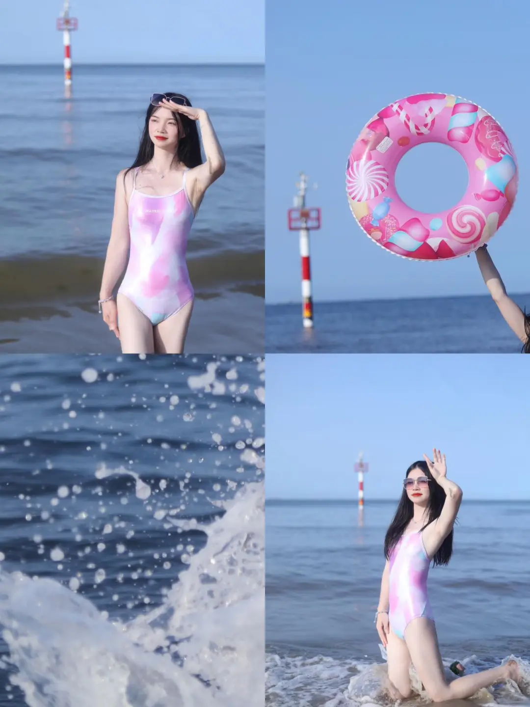 ?夏日泳装必备！粉色少女泳装，拍照秒出圈！