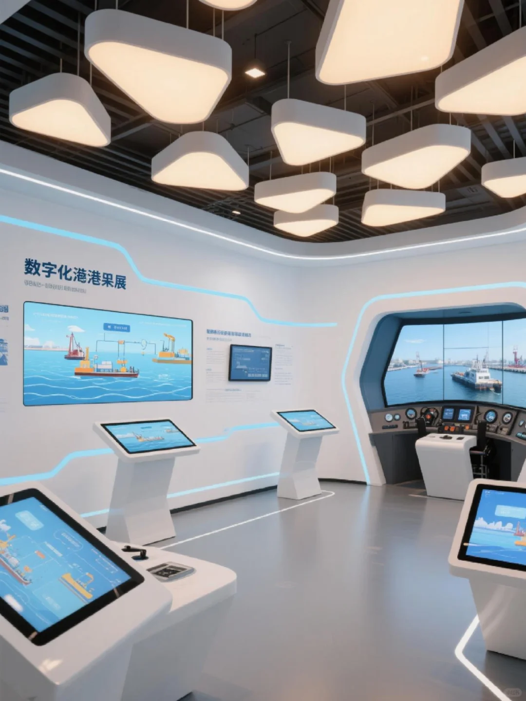 广西南宁钦北防自动化港口码头展厅设计效果