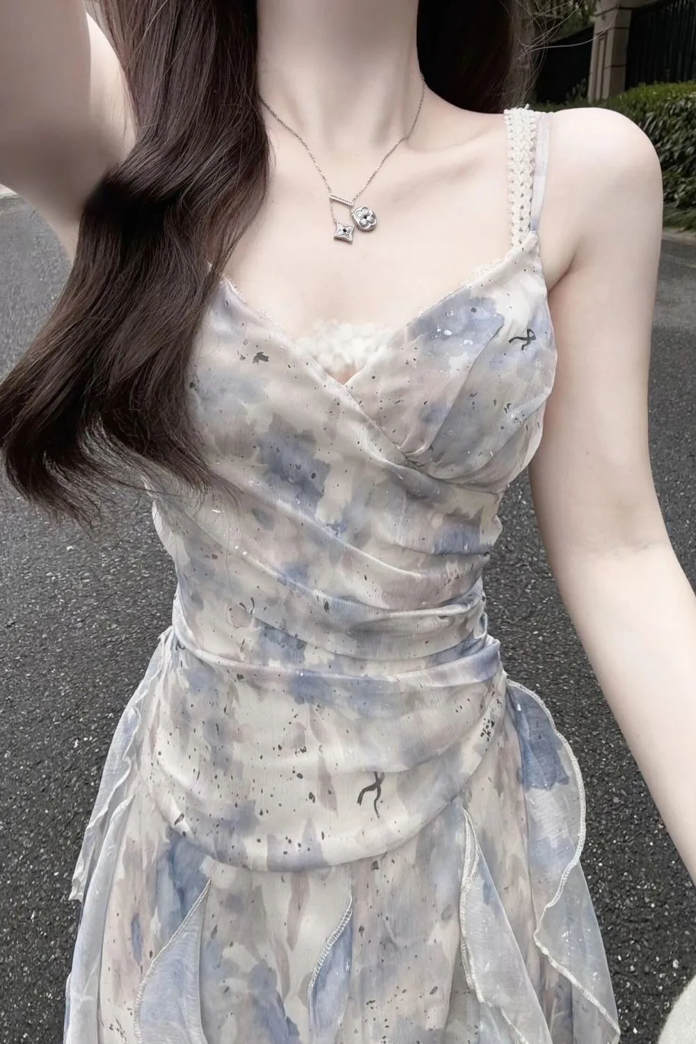?纯欲风海边裙｜小个子显白神器