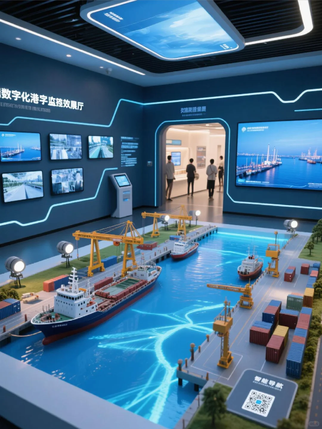 广西南宁钦北防自动化港口码头展厅设计效果