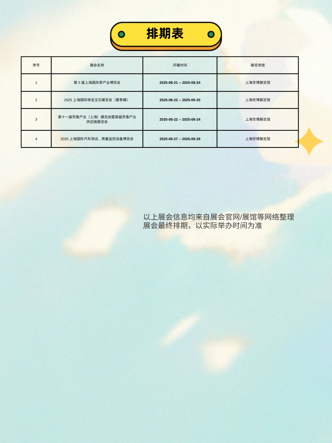 ?上海 8 月必逛展会清单，速存‼️