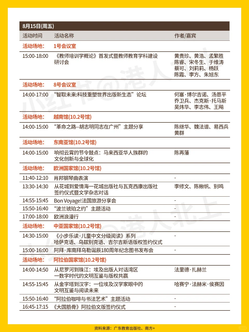 2025南国书香节琶洲主会场活动一览