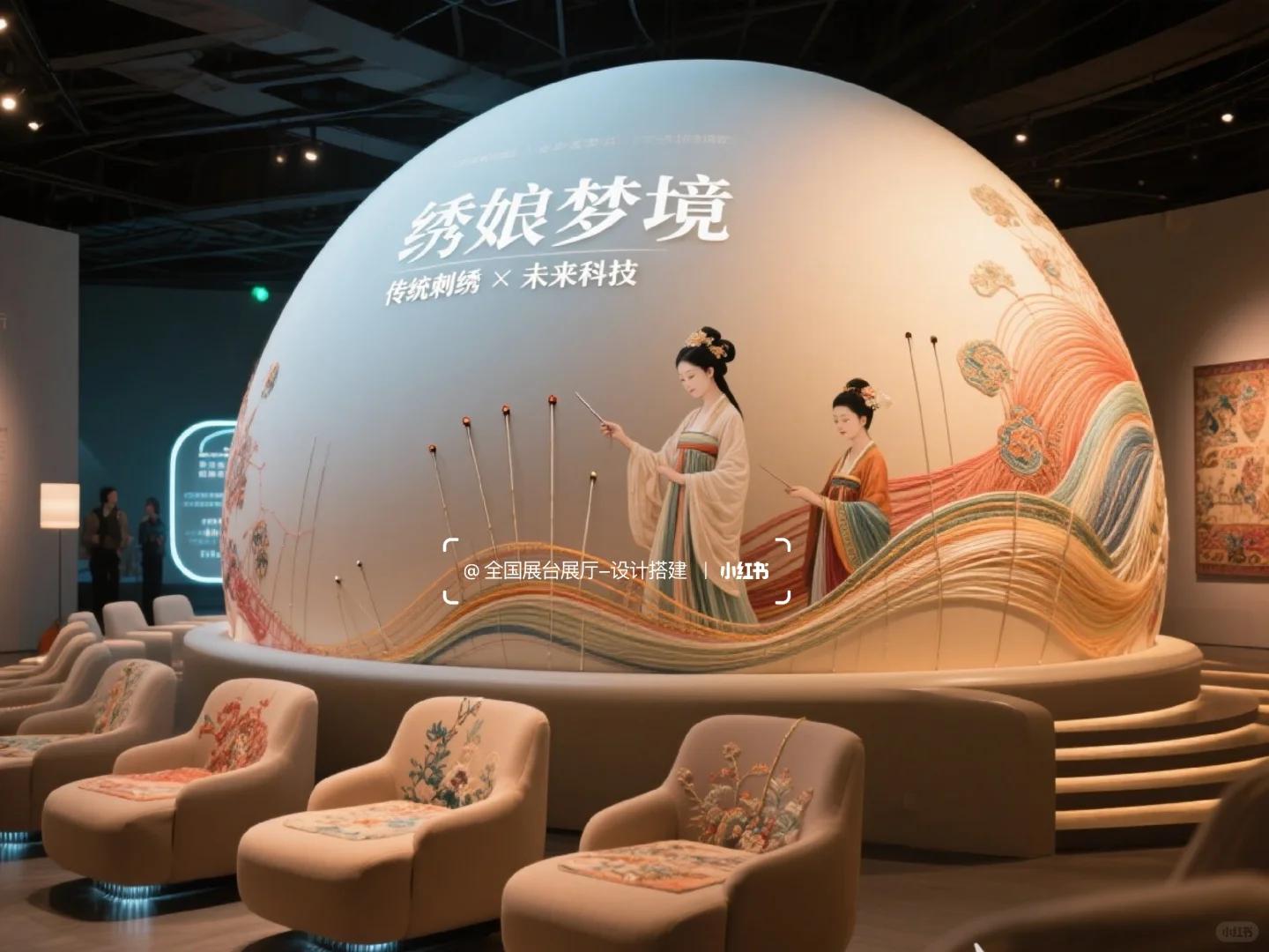 ✨非遗刺绣艺术展厅|传统之美×未来科技