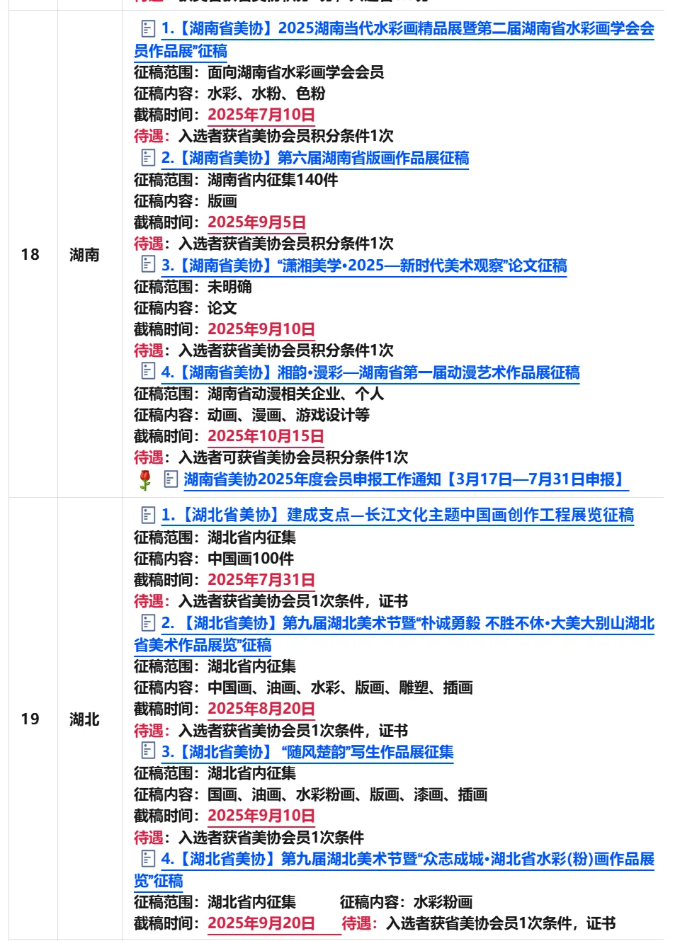 最新117个✅国展省展美术征稿汇总第6️⃣期
