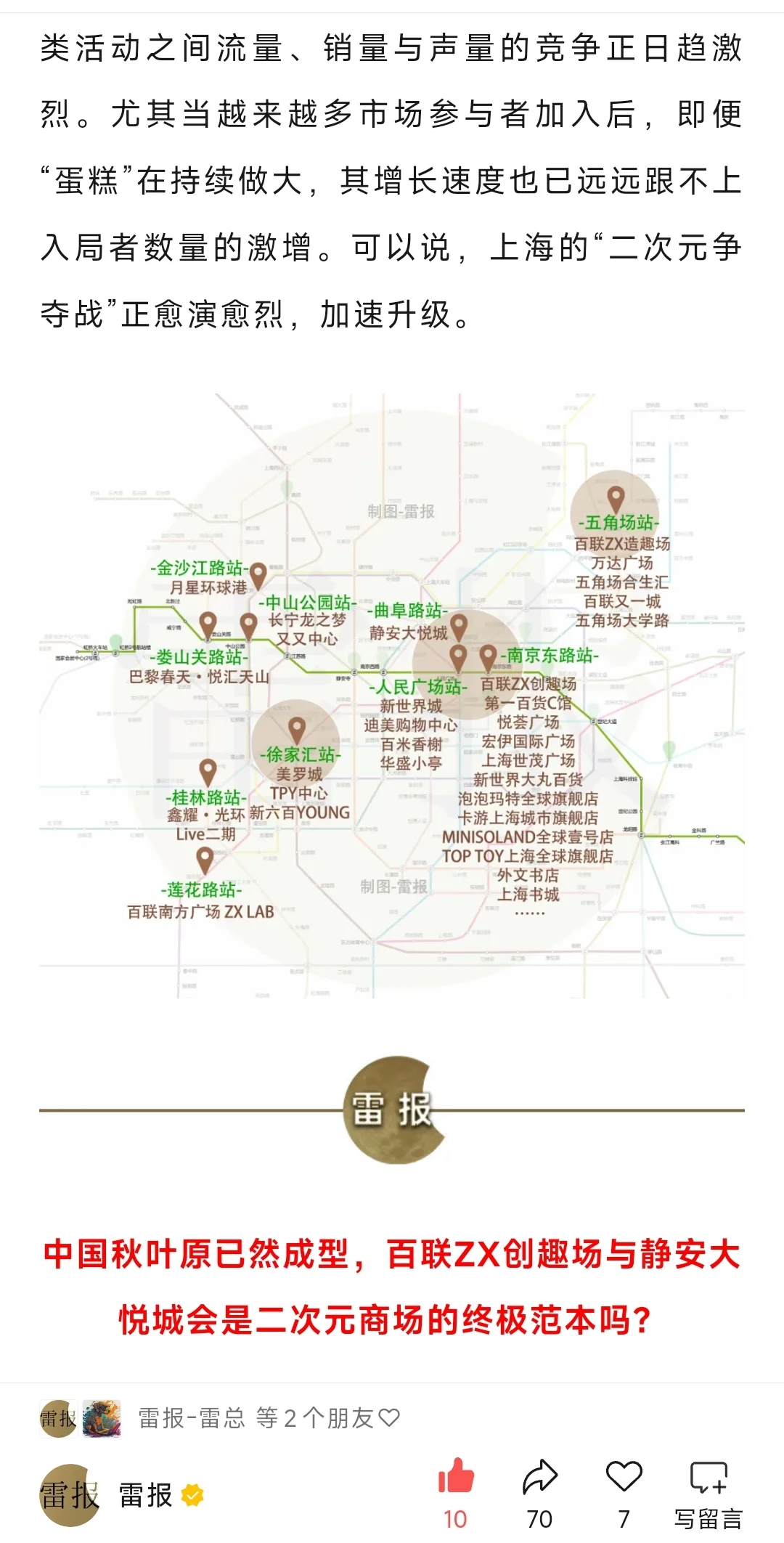 这全面吗？上海二次元聚集地分布情况