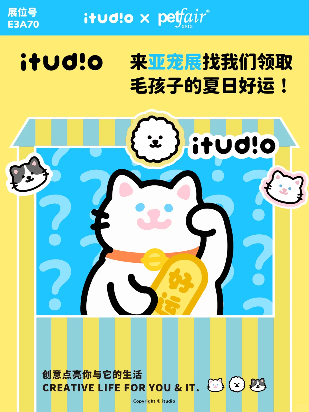 来亚宠展找猫领取夏日好运！☀️