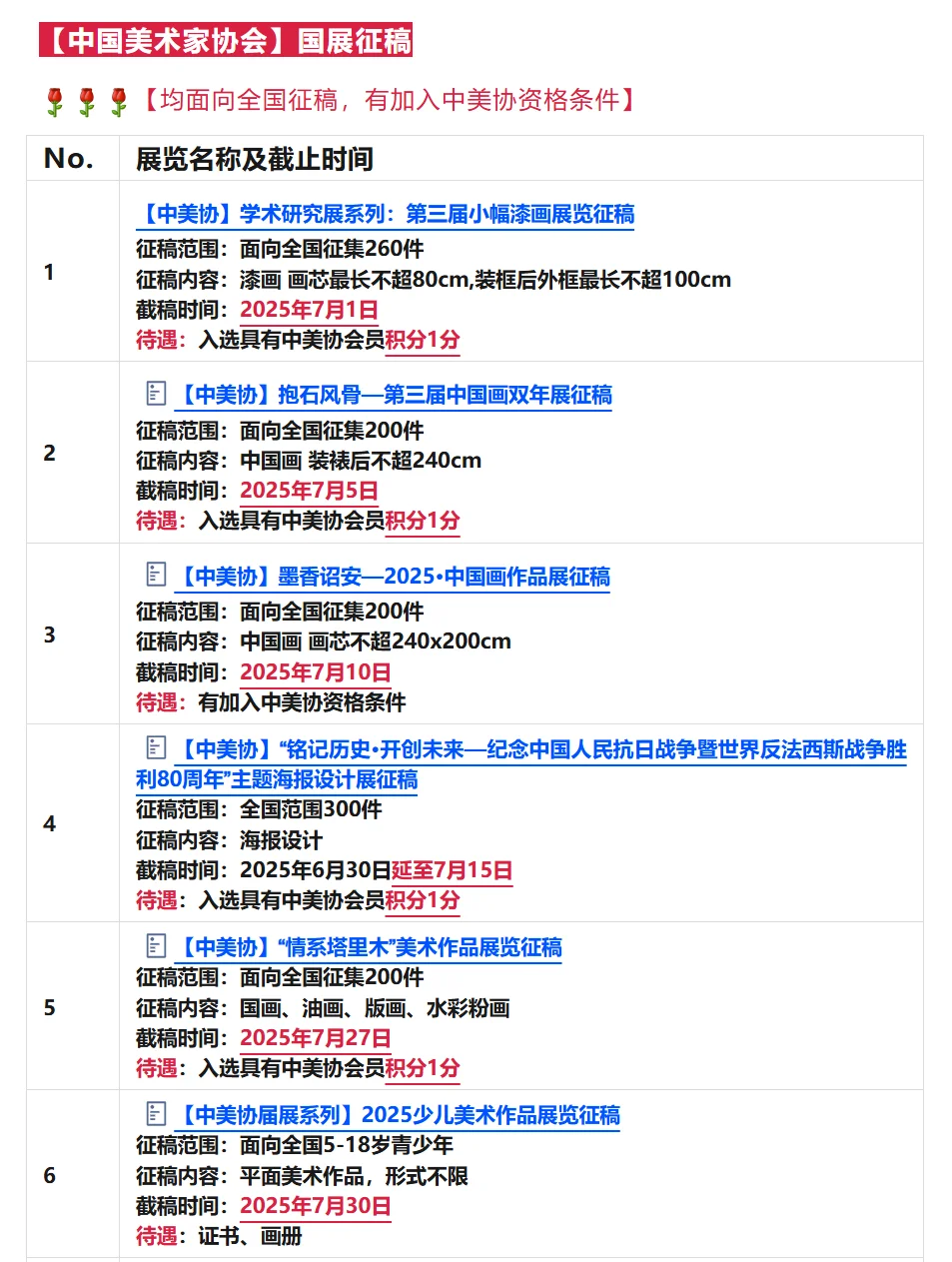 最新117个✅国展省展美术征稿汇总第6️⃣期
