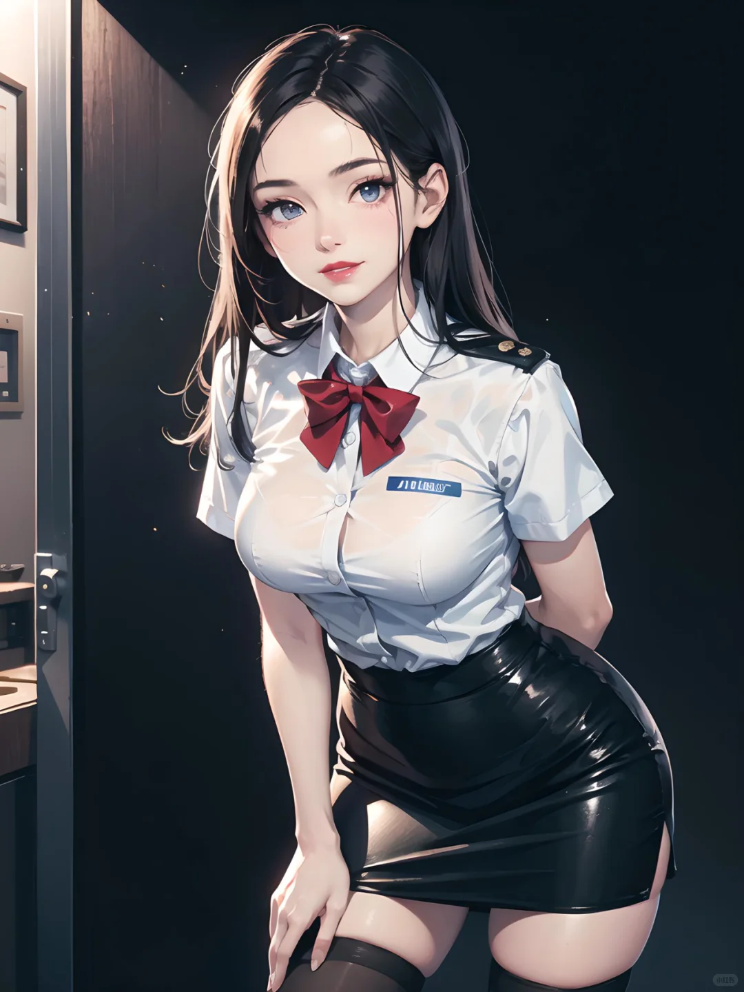 动漫壁纸：美少女服务员