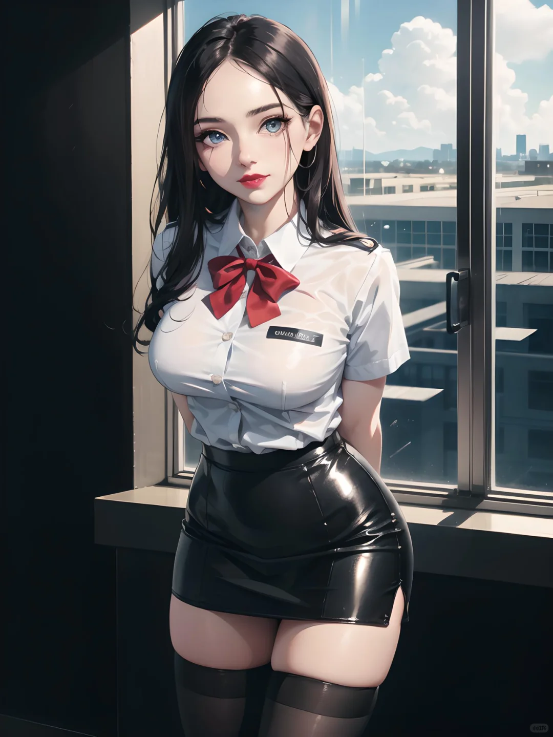动漫壁纸：美少女服务员