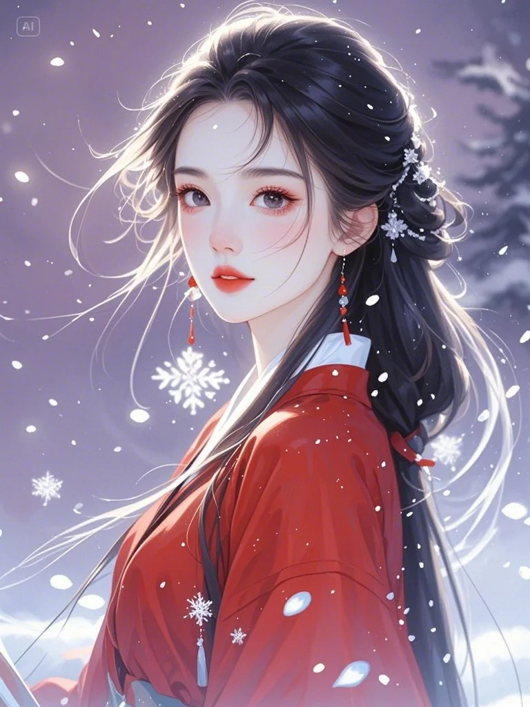 一抹红衣动人心，回眸一笑百媚生??