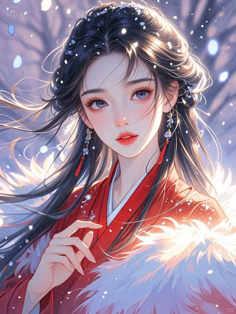 一抹红衣动人心，回眸一笑百媚生??