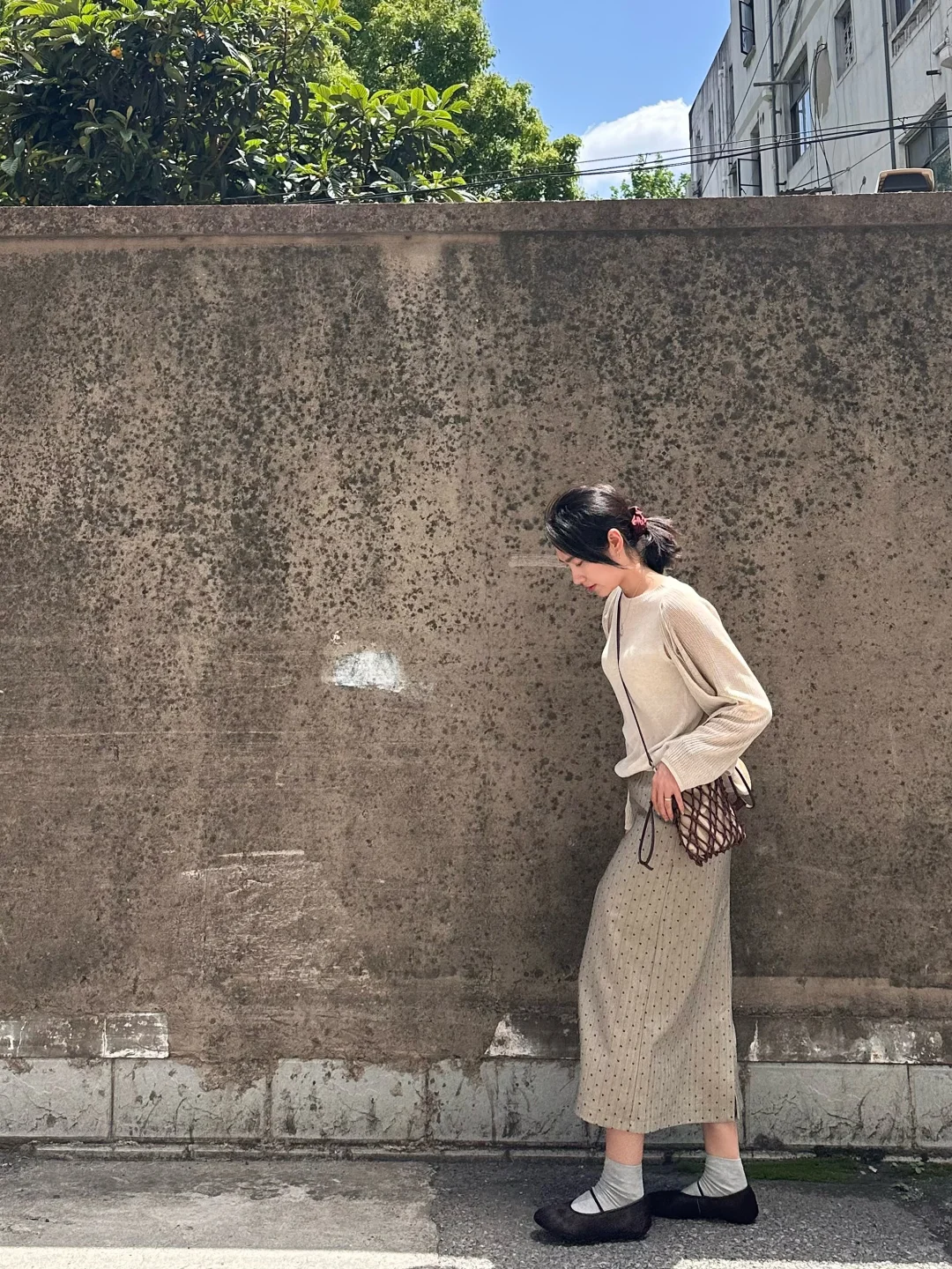 174 132｜春日淡人感杏色穿搭