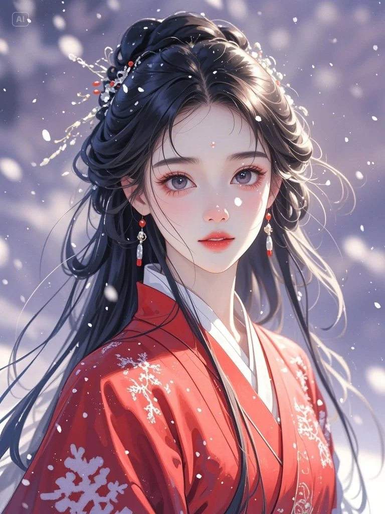 一抹红衣动人心，回眸一笑百媚生??