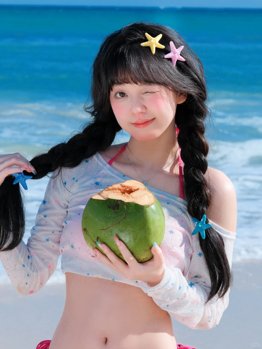 存一些海边的拍照姿势?️?