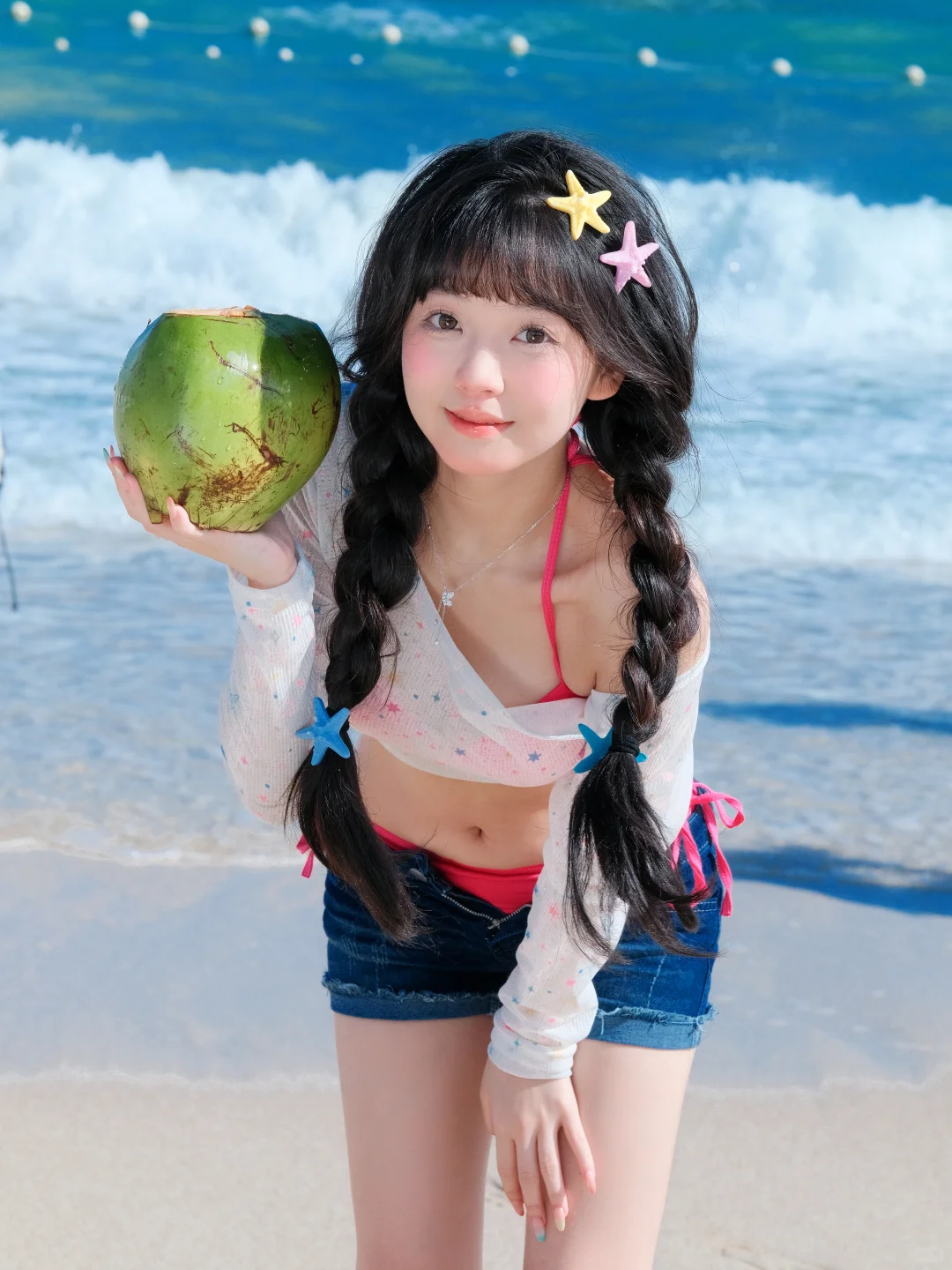 存一些海边的拍照姿势?️?