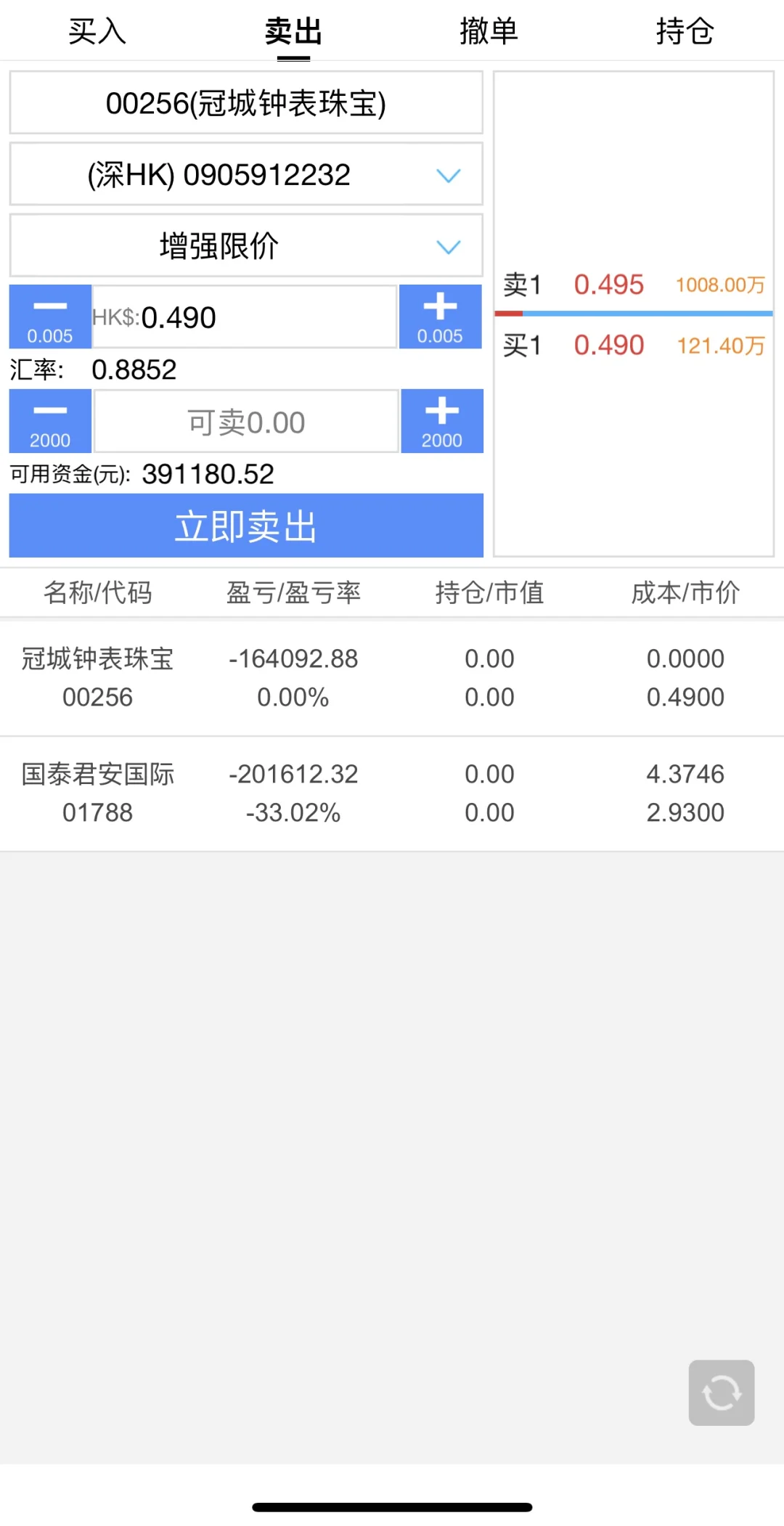 今天一天亏了36万，立誓永不再进港股