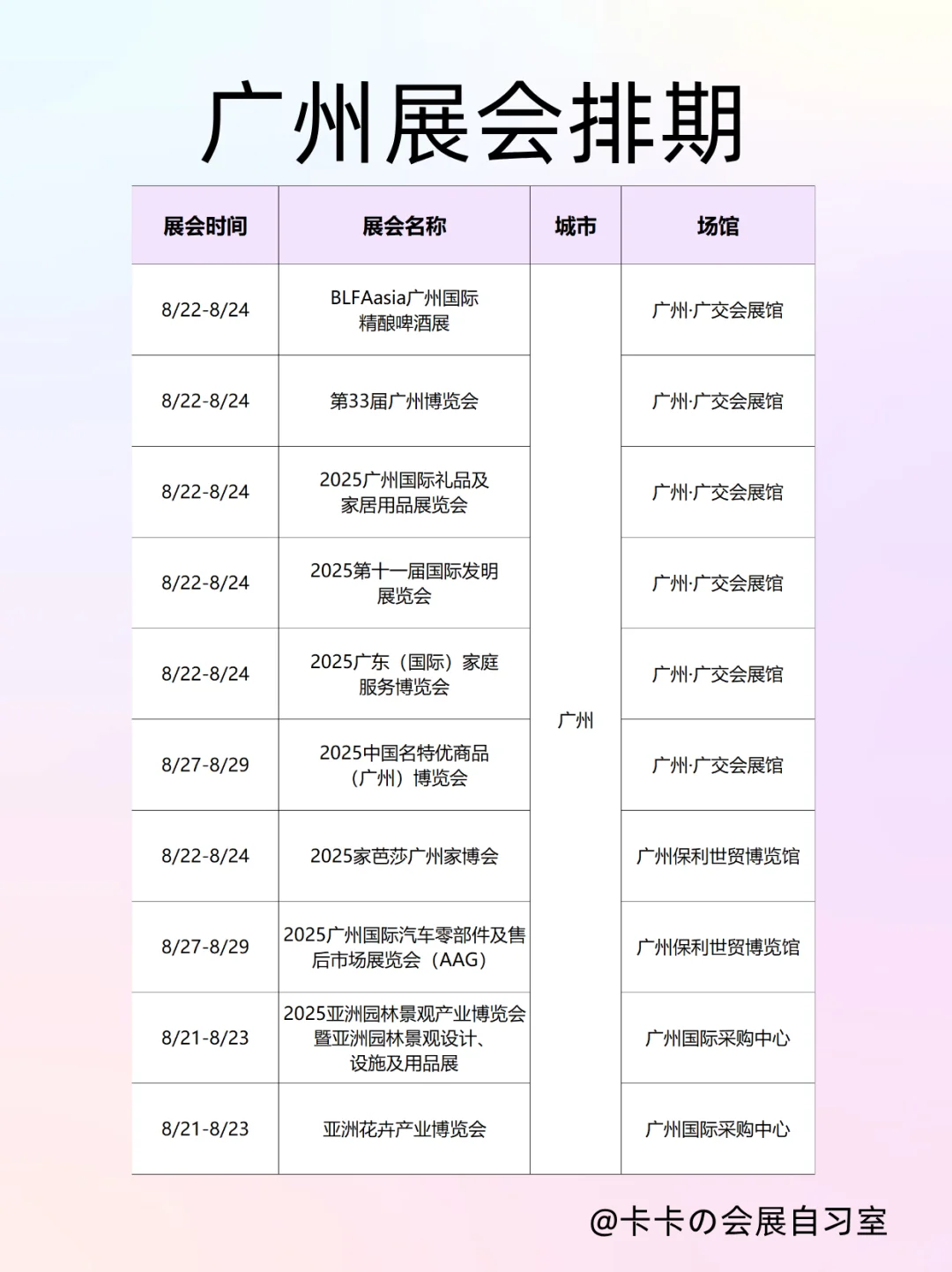 广州展会来了！3大场馆承包搞钱+生活局