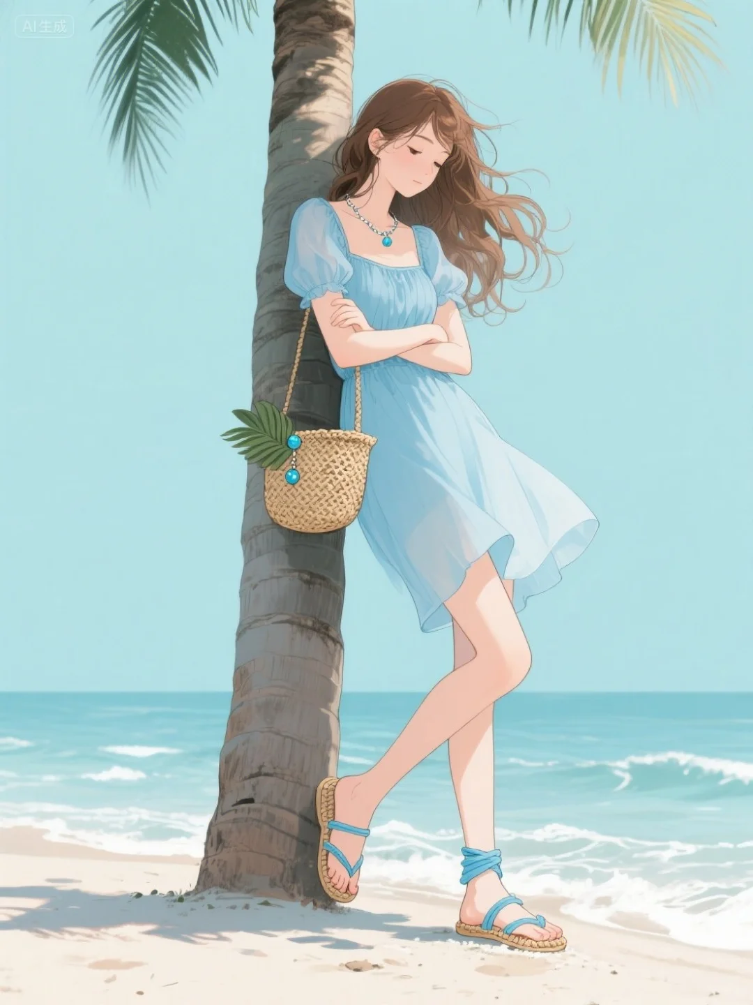 治愈系蓝色 | 海边穿搭?