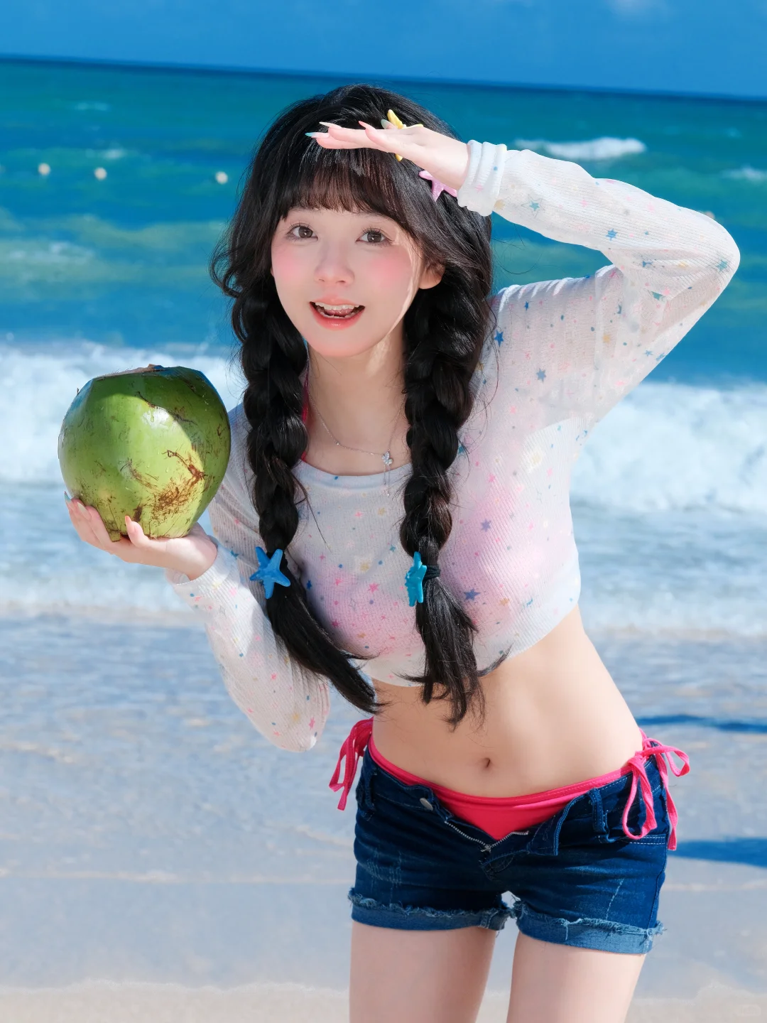 存一些海边的拍照姿势?️?