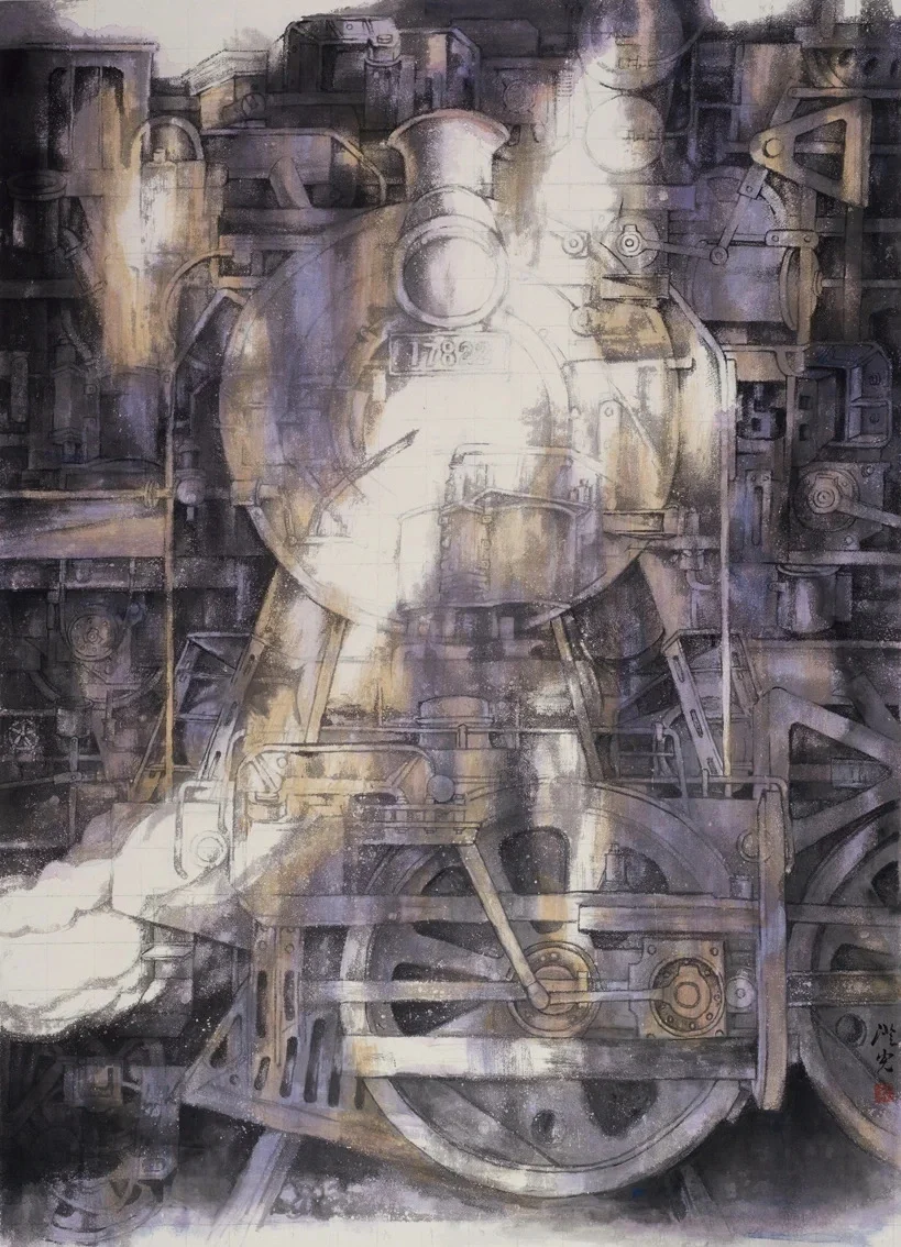 湖南工业题材美术作品展部分