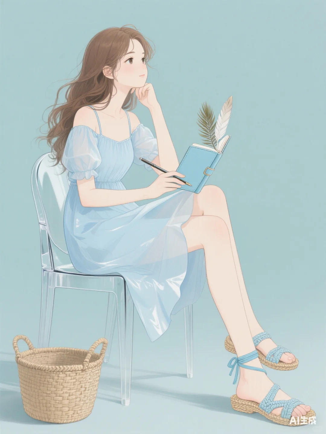 治愈系蓝色 | 海边穿搭?