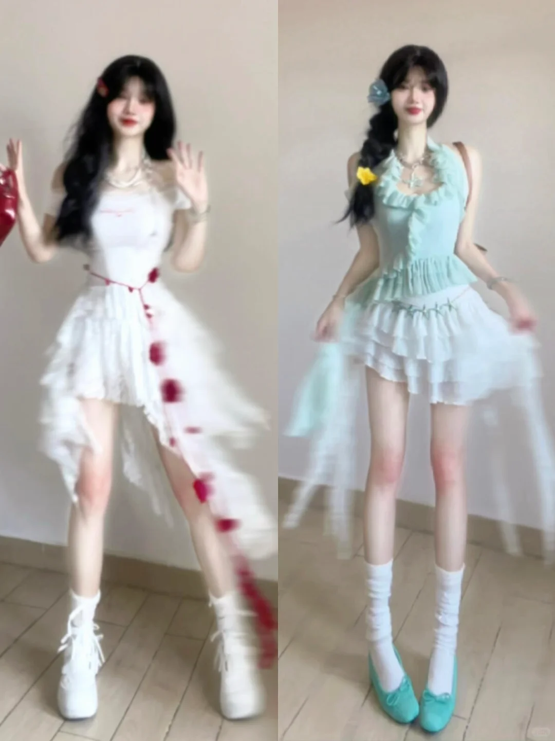 蓝色系穿搭分享～