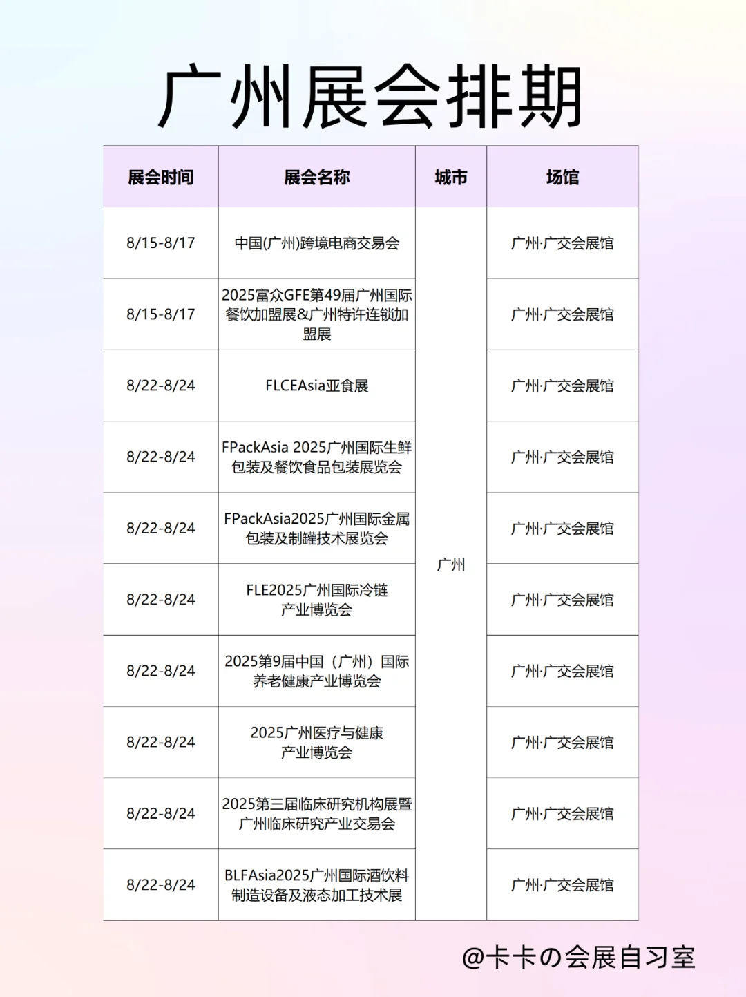 广州展会来了！3大场馆承包搞钱+生活局