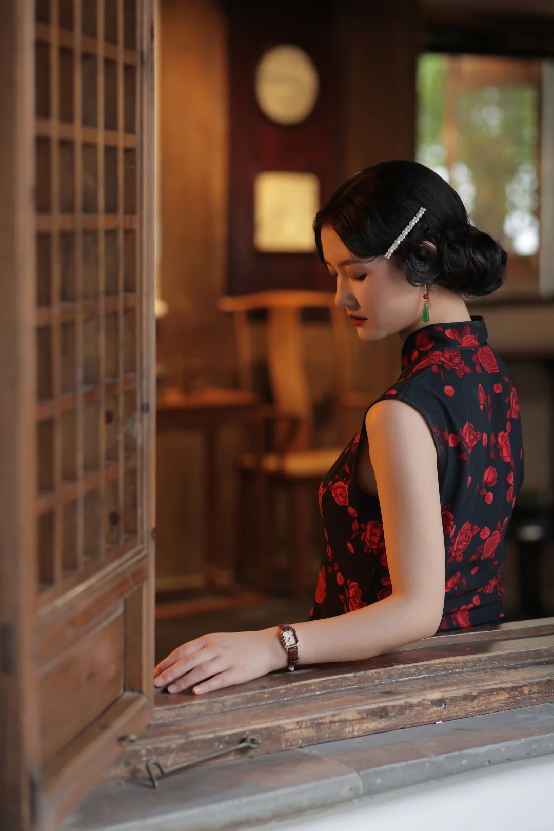 旧时光美人✨苏州民国手推波旗袍写真