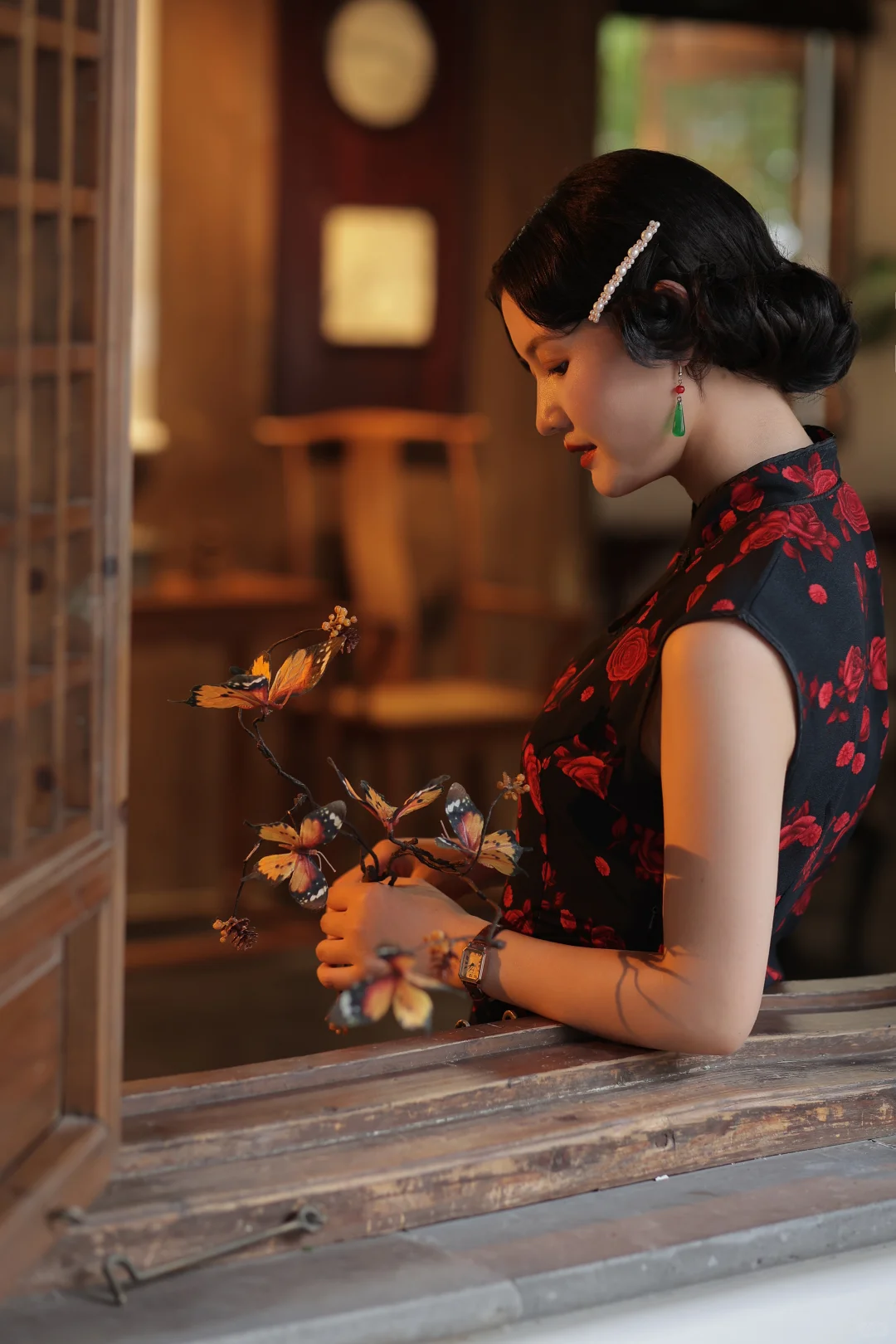 旧时光美人✨苏州民国手推波旗袍写真