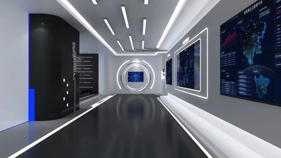 光与科技的未来感展厅设计