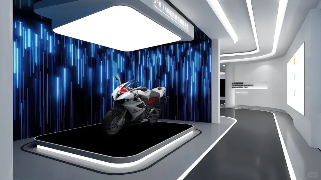 光与科技的未来感展厅设计