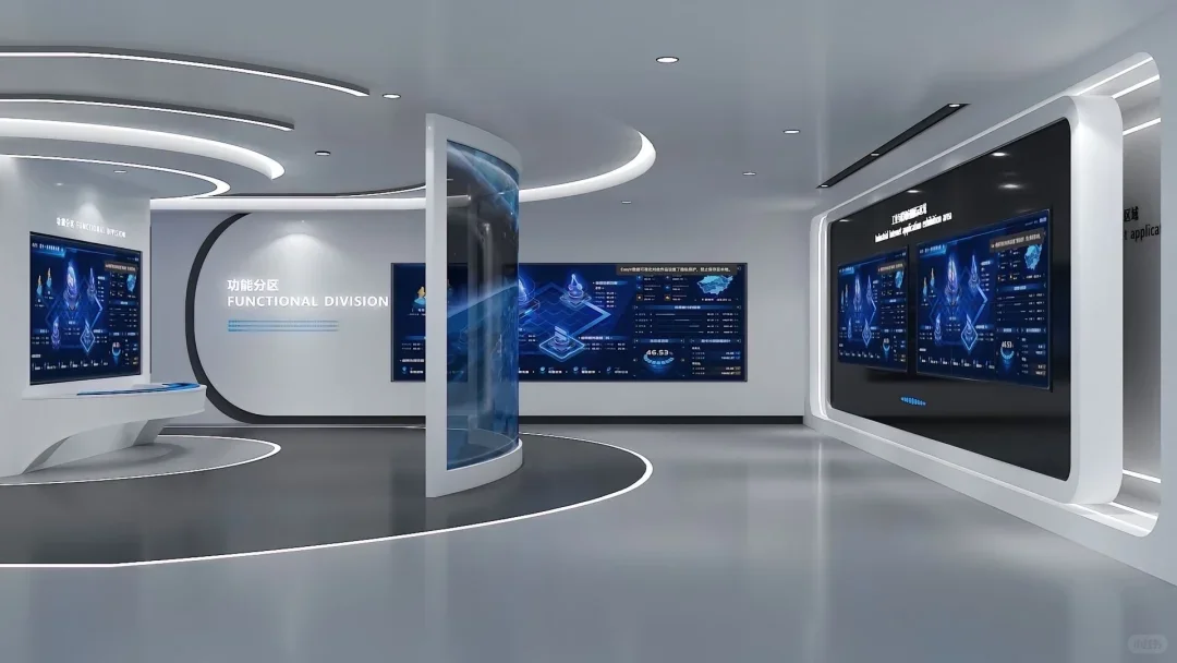光与科技的未来感展厅设计