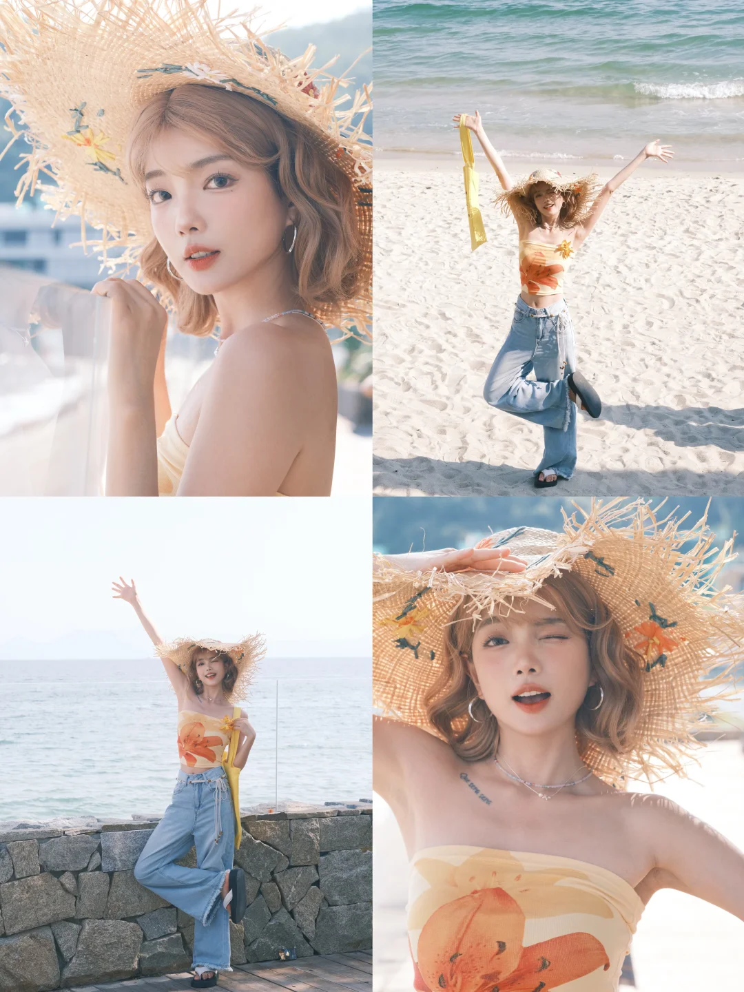 ? ?? ? ⭒˚ 她有好多海边拍照姿势.ᐟ.ᐟ